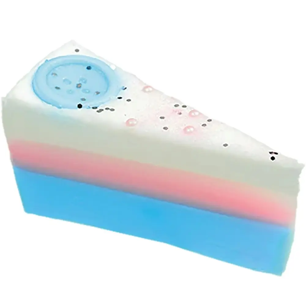 2PK Bomb Cosmetic Cute as A Button Scented Soap Cake Slice Fragrance Bathing Bar