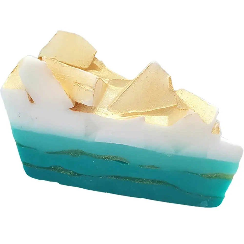 2PK Bomb Cosmetic Golden Surf Scented Soap Cake Slice Body Fragrance Bathing Bar