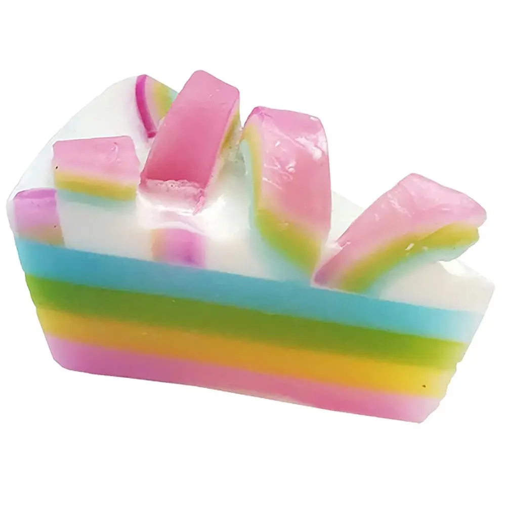 2PK Bomb Cosmetics Raspberry Rainbow Scented Soap Cake Bar Body Shower Fragrance