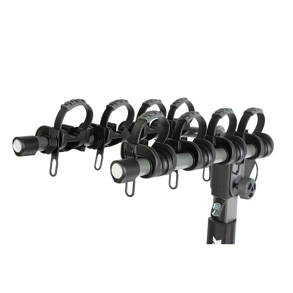 Buzzrack Buffalo 4 Tow Ball Mount 4-Bike Dual Arm Rack Bicycle Carrier Black