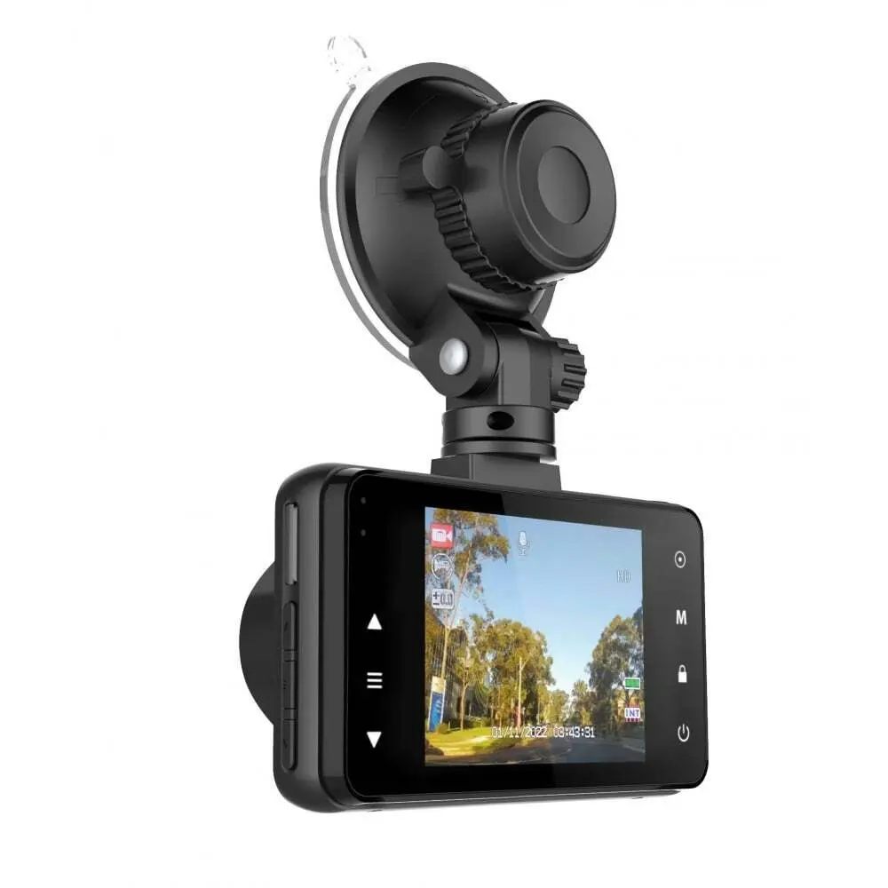 Laser Full HD 1080P Video Recording/Auto Record 2.4" Dash Camera w/ Mic Black