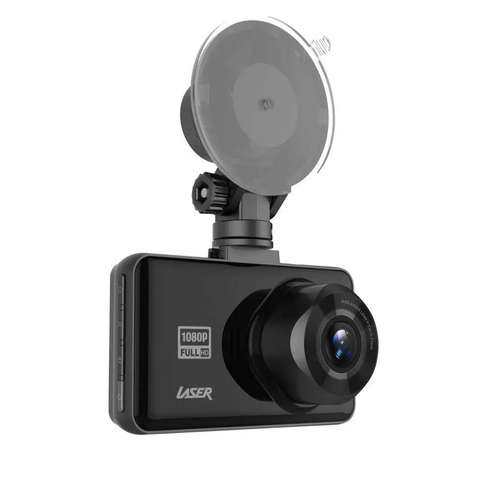 Laser Full HD 1080P Video Recording/Auto Record 2.4" Dash Camera w/ Mic Black