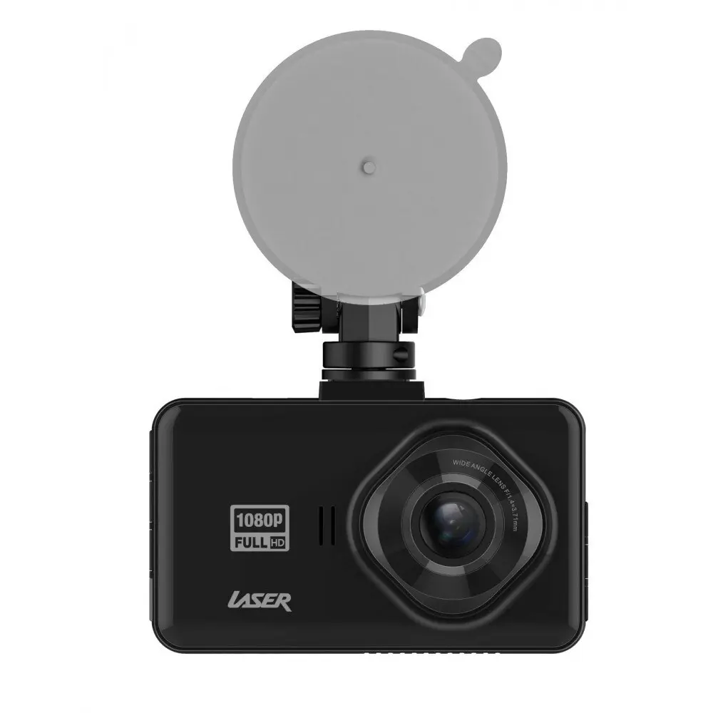 Laser Full HD 1080P Video Recording/Auto Record 2.4" Dash Camera w/ Mic Black