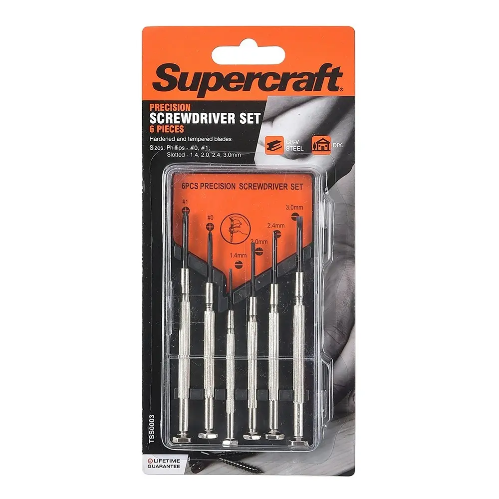 12pc Supercraft Precision Jewellers Slotted/Philips Screwdriver Tools With Case