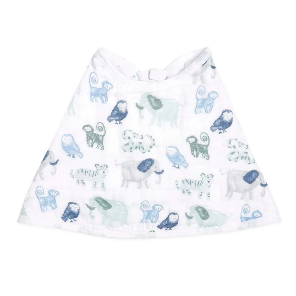 2x Aden Anais Time To Dream Essential Baby Single Burpy Bib Cotton Muslin