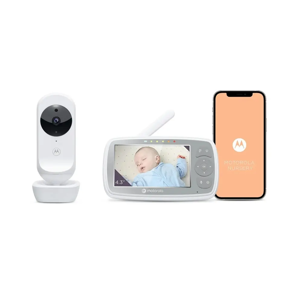 Motorola VM44 Dual Digital Video Wifi Baby Monitor 4.3'' w/ Camera Unit White