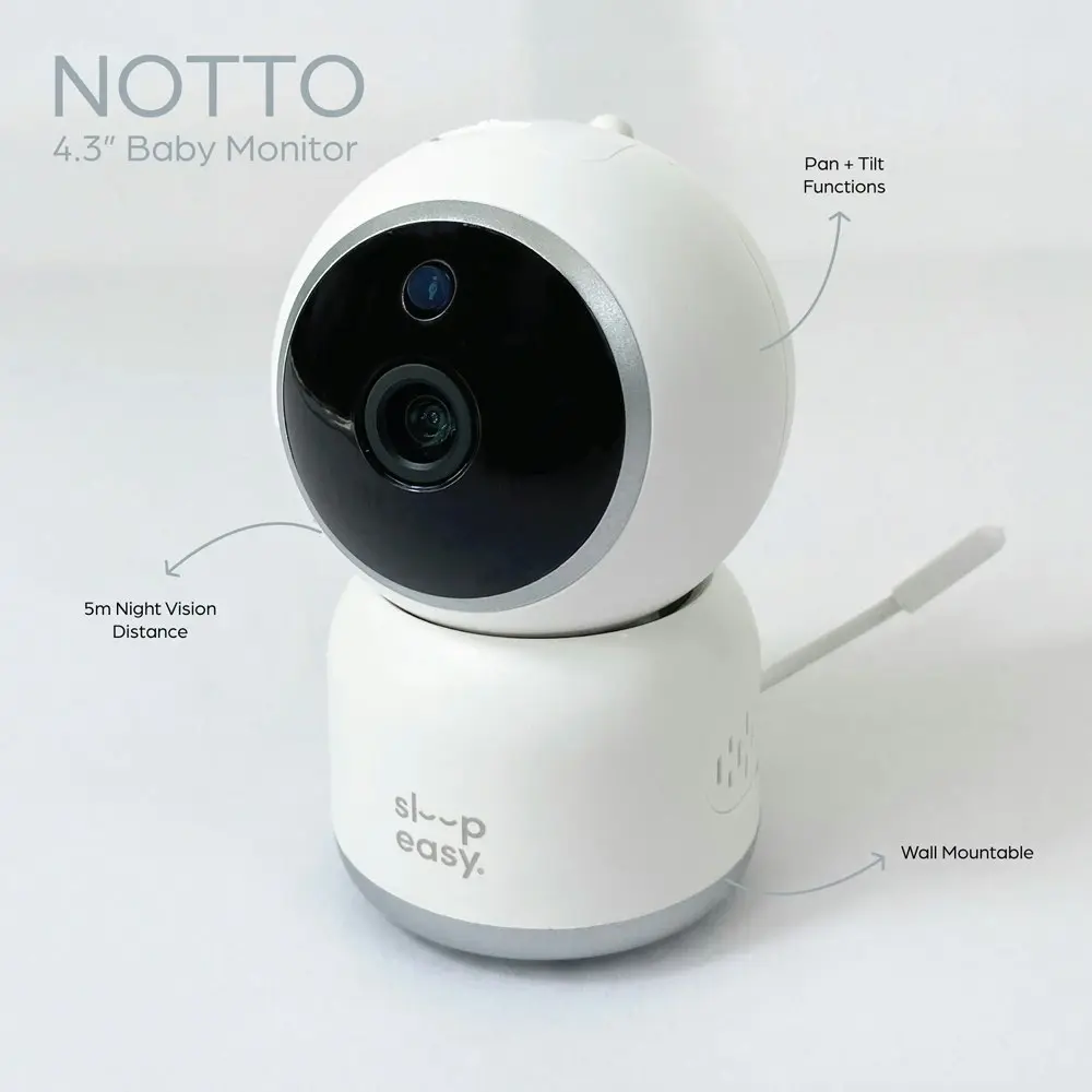 Babystudio Notto Crystal Clear Digital Baby Monitor 4.3''/10.9cm w/Camera White