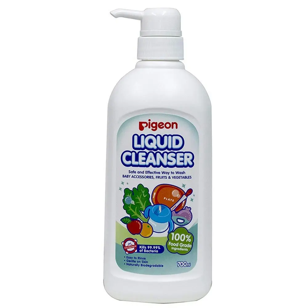 2PK PIGEON 700ml Liquid Cleanser/Soap for Baby Teat/Bottles/Toys/Fruit/Vegetable