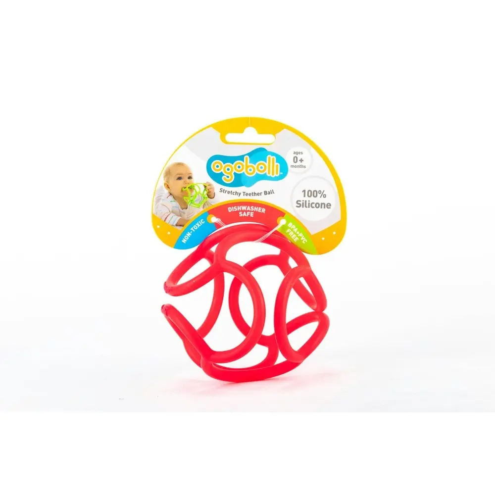 2x Ogobolli Stretchy Teether Ball Kids/Children Activity Play Toy Assorted 6m+