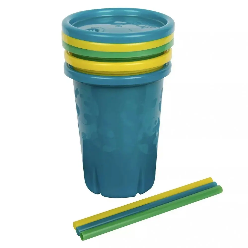 6pc Green Grown 10oz/296ml Straw Sippy/Drinking Cups Kids Set 18m+ Assorted