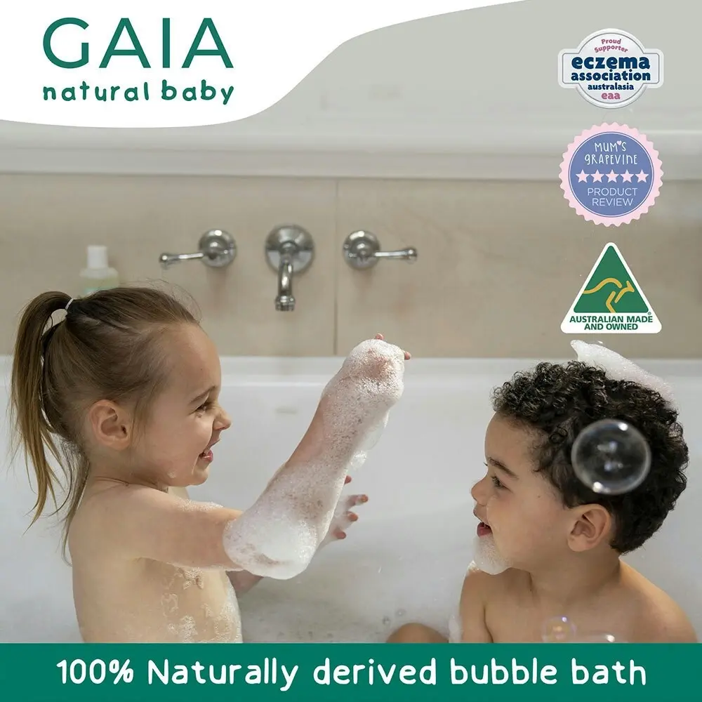 2x Gaia Bubble Bath Sleeptime 250ml Baby/Kids 6m+ Sensitive Skin Organic/Natural