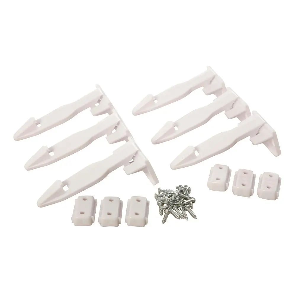 12x dreambaby 9cm Spring-Loaded Safety Latches For Cupboards/Top Drawers White