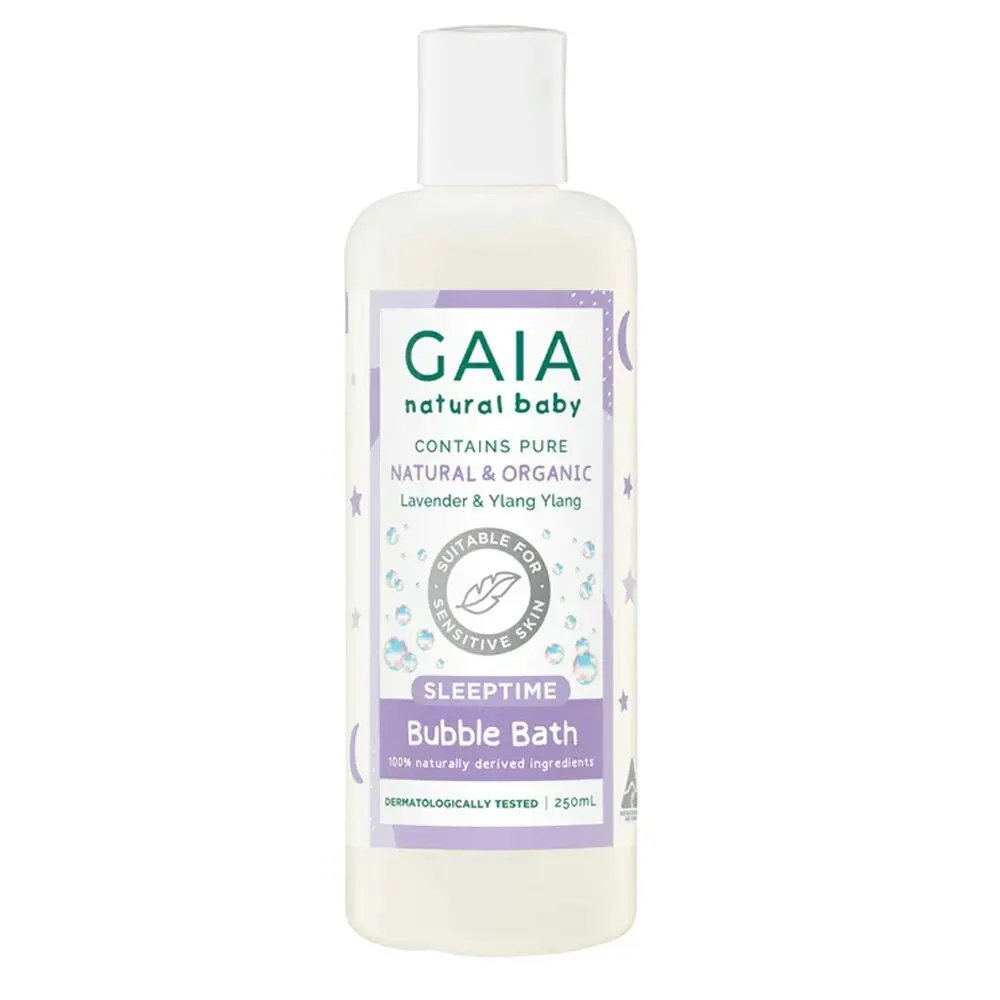 2pc Gaia Natural Baby 250ml Sleep Time Bath/ 250ml Bubble Bath Soap Free Wash