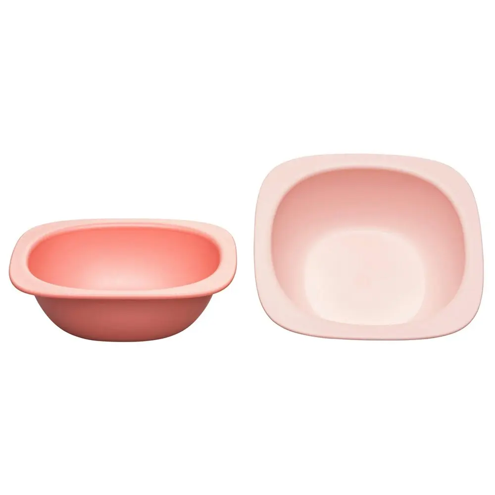 2pc Nip Eat Green Infant/Baby Stackable PVC/BPA Free Feeding Dish/Bowl Pink 4m+