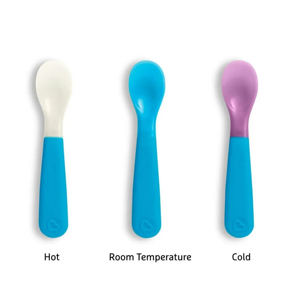 6PC Munchkin Ergonomic ColorReveal Color Changing Toddler/Baby Utensils 12M+