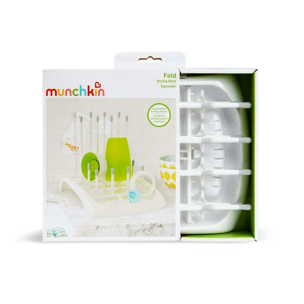 Munchkin Fold-Up Adjustable Anti-Scratch Baby Bottle/Cup/Straw Air Drying Rack