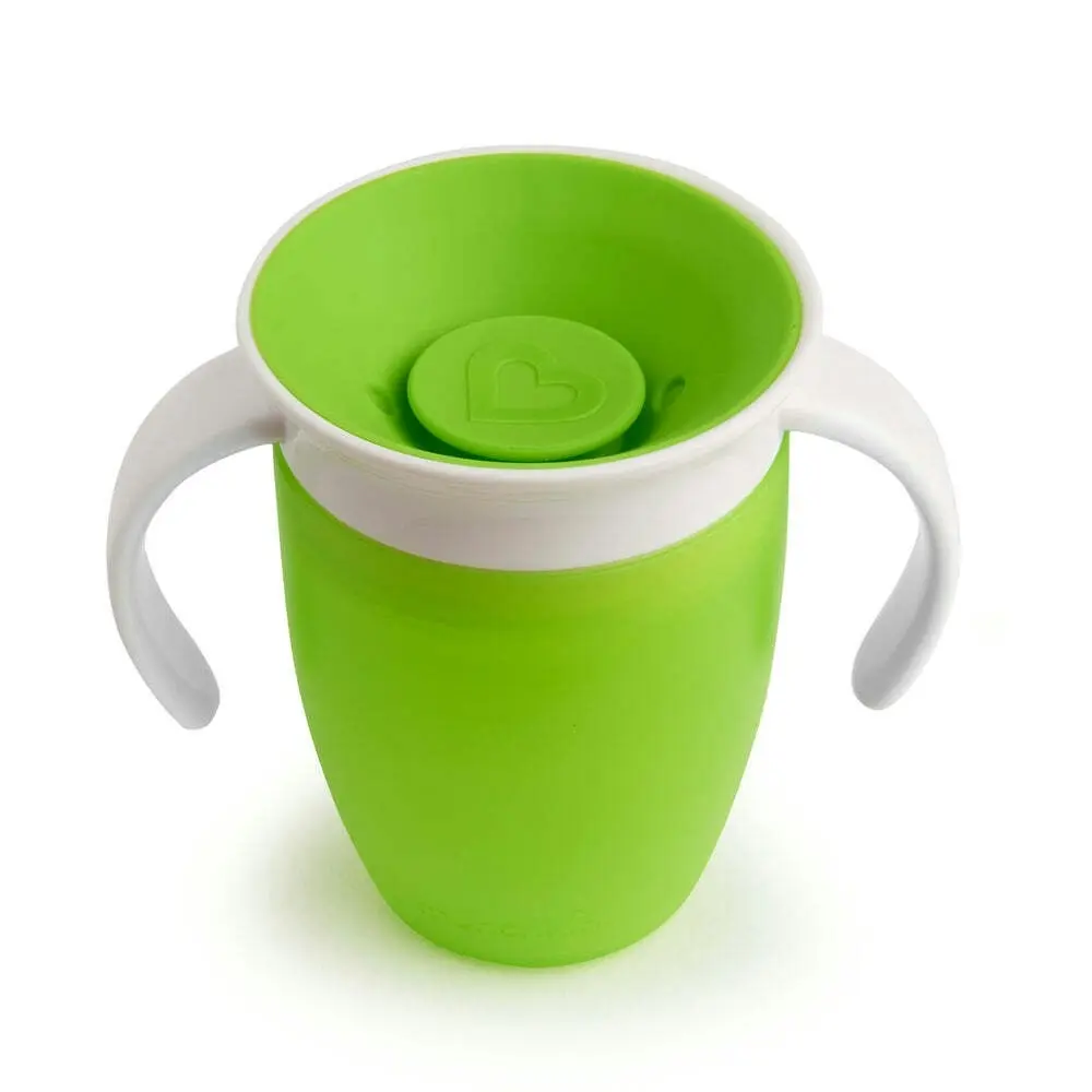 Munchkin 7oz/200ml Miracle 360° Baby/Toddler Anti-Spill Trainer Cup (Green) 6M+