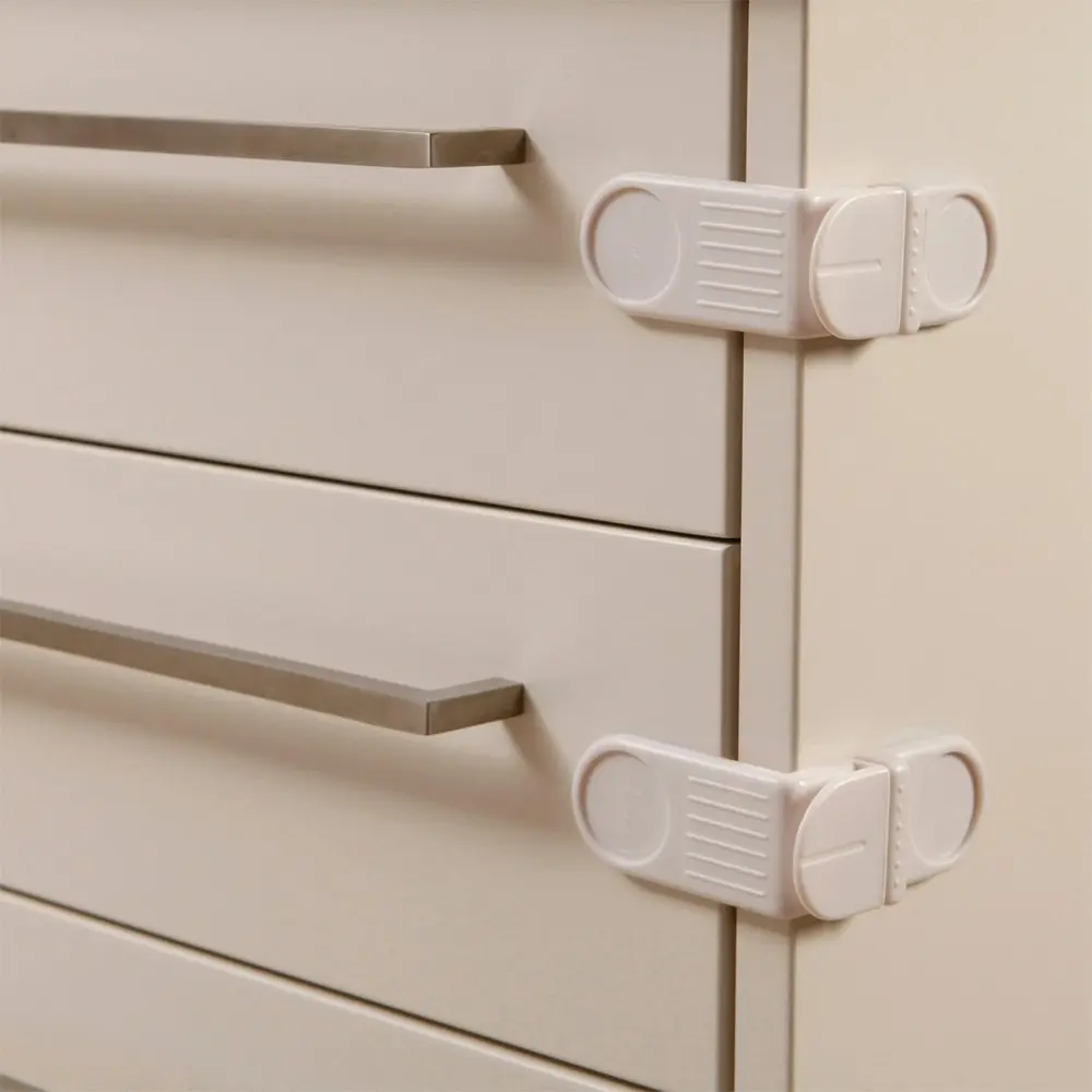 4x dreambaby Baby/Toddler Safety/Protection Cabinet/Drawer Angle Lock/Latch WHT