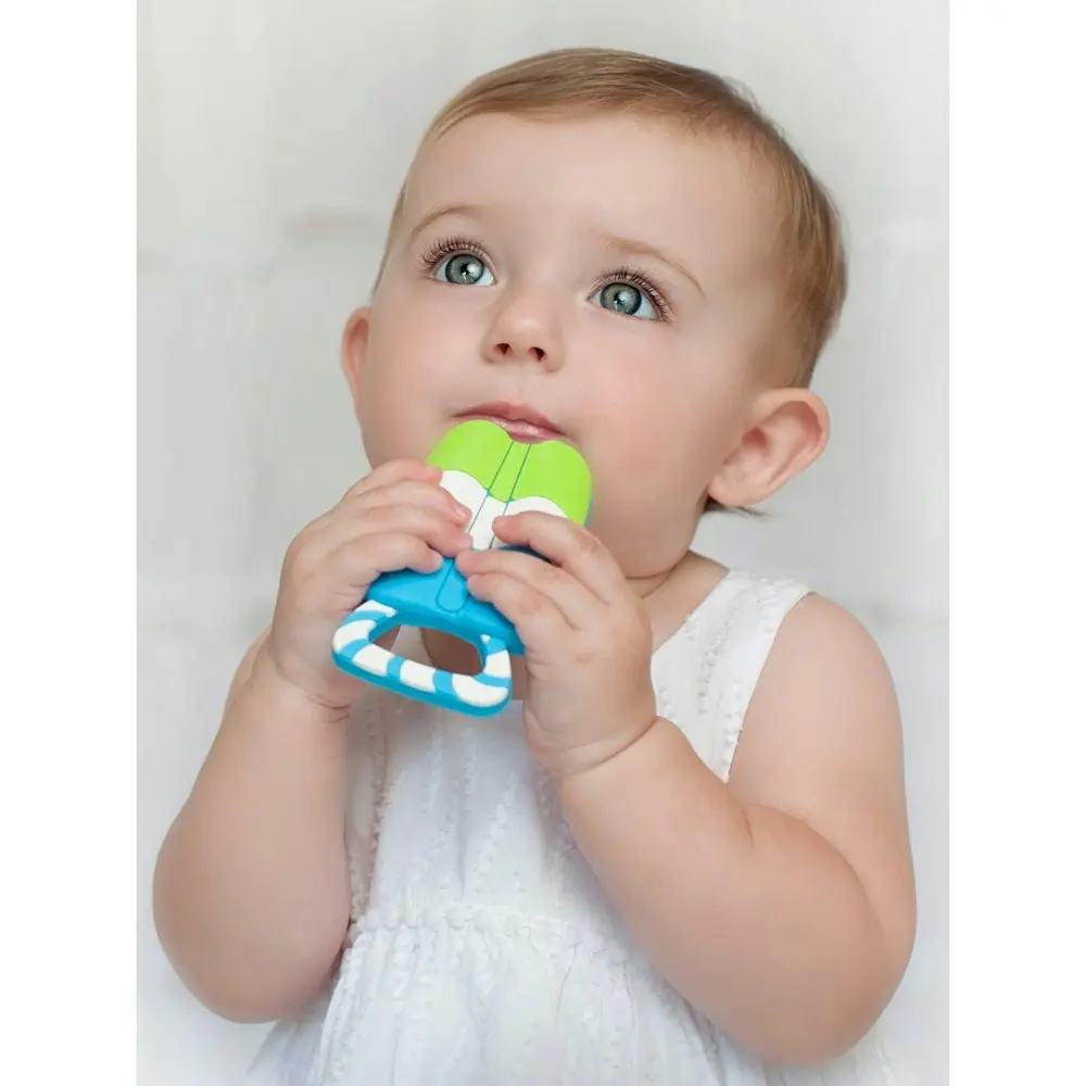 3x Silli Chews Green Popsicle Silicone Teether Baby/Infant Sensory Chew Toy 3m+