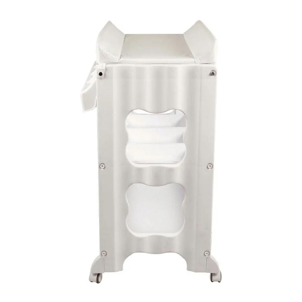 Childcare Palma Diaper/Nappy Change Centre Table w/Storage & Wheels - White 12M+