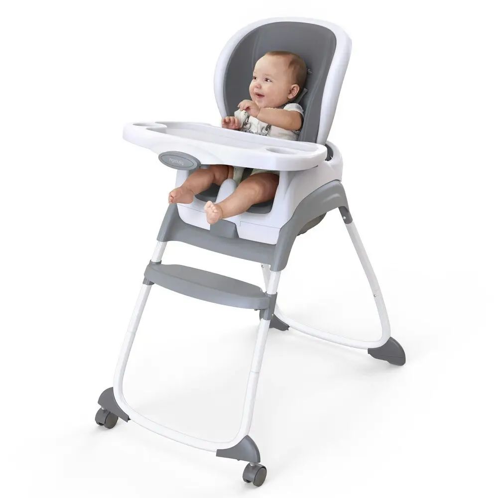 Ingenuity SmartClean Trio 3-in-1 High Chair Feeding Seat for Baby 6m+ Slate/Grey