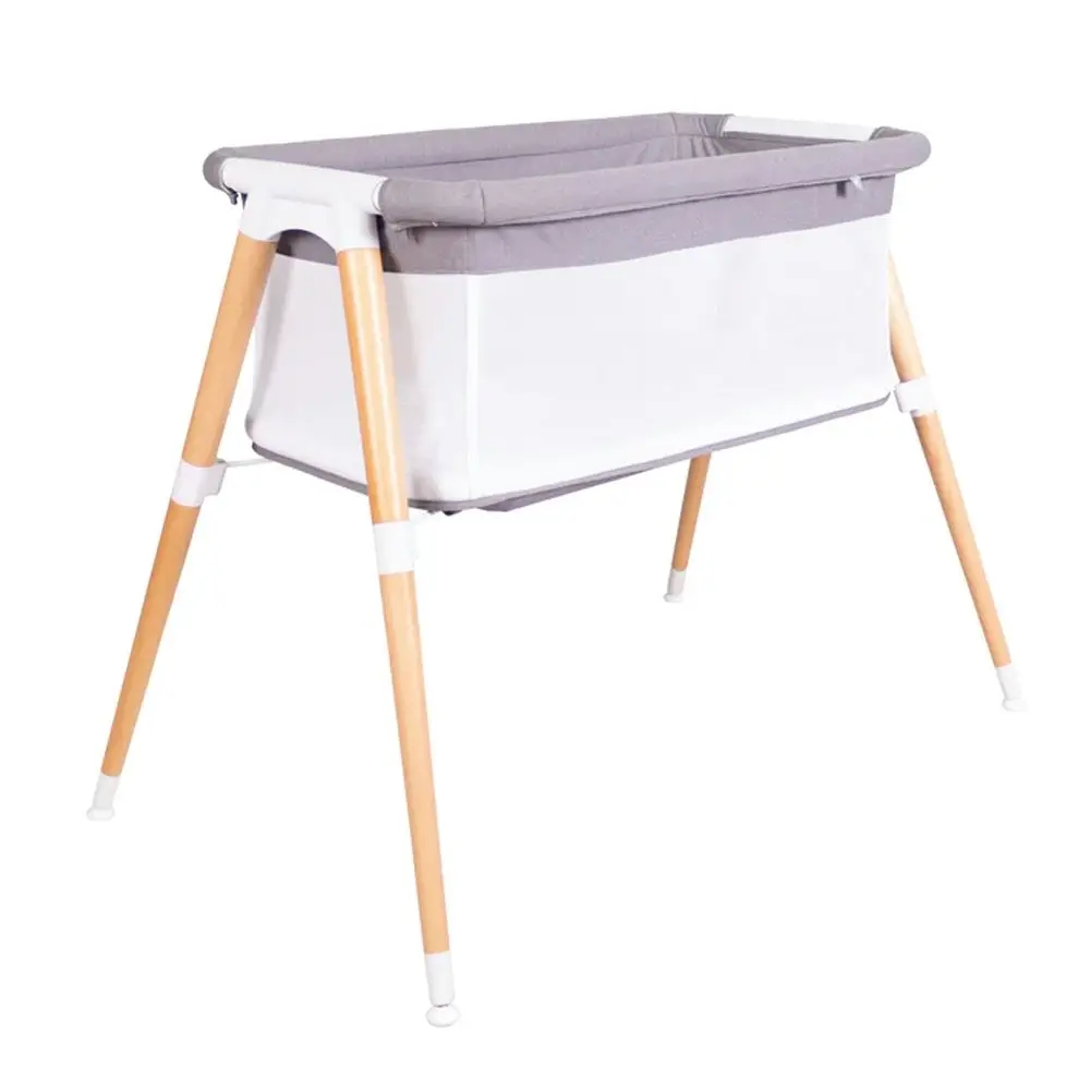 Bebecare Zuri 78x102.5cm Portable Crib/Cot Co Sleeper Baby Bassinet Natural 0-5m