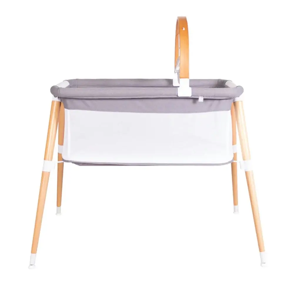 Bebecare Zuri 78x102.5cm Portable Crib/Cot Co Sleeper Baby Bassinet Natural 0-5m