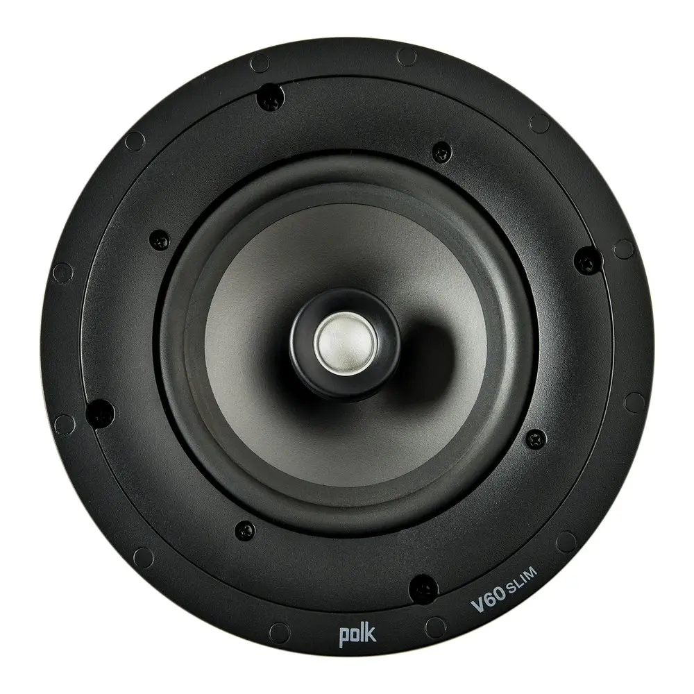 2x Polk Home Audio AW4060-A V60 Slim In Ceiling Speaker Black Entertainment