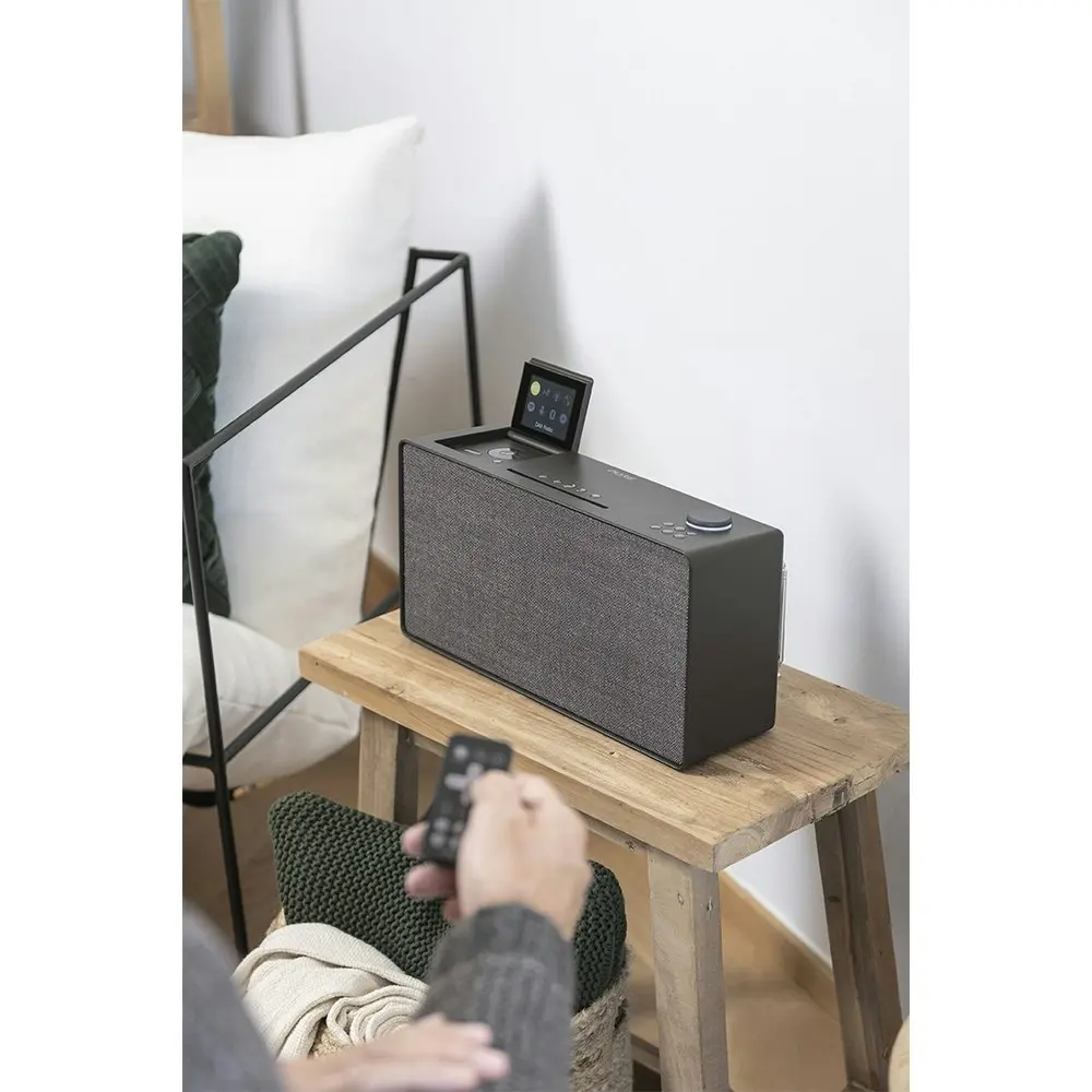 Pure Evoke Home 36.8cm Music System DAB+/FM Radio Sound Bluetooth Cotton Black