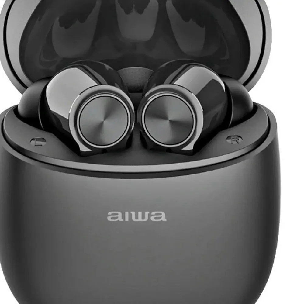 AIWA In-Ear Gelstem True Wireless Bluetooth USB-A to USB-C Headphones Black