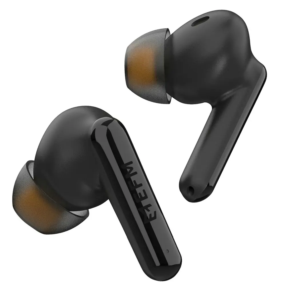 EFM Boston TWS In-Ear Bluetooth Earbuds/Earphones w/ Wireless Charging Case BLK