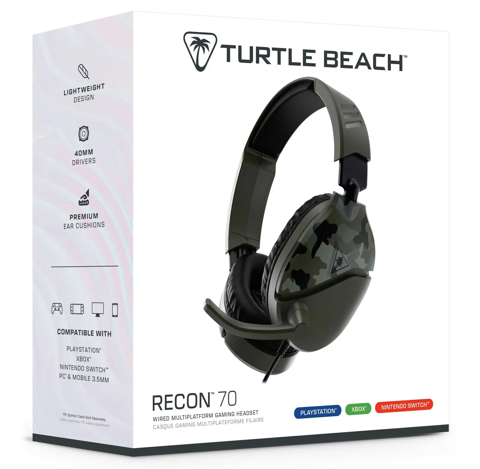 Turtle Beach Recon 70 Gaming Headset Headphones For Xbox X/S/One Green Camo