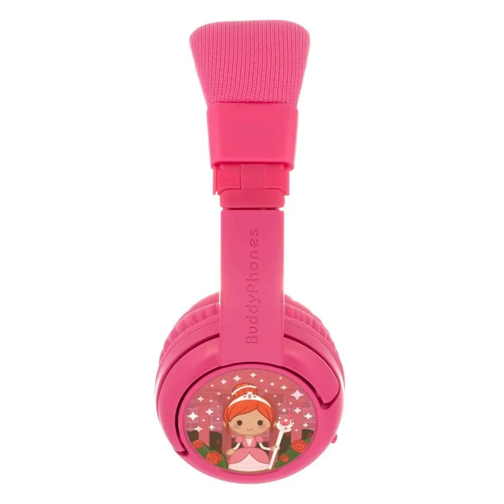 Buddyphones Play Plus Kids Wireless/Bluetooth Headphones/Headset w/Mic Rose Pink