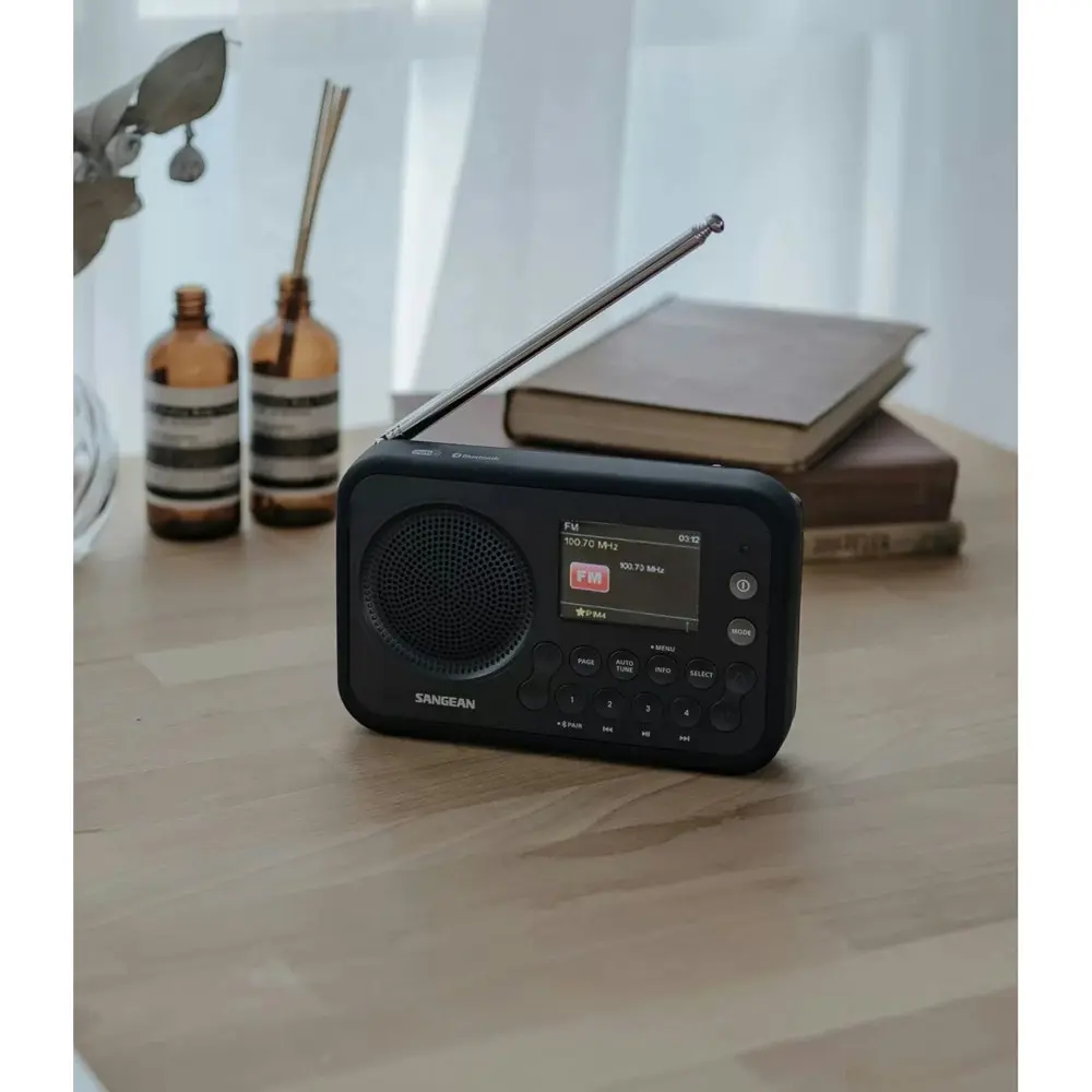 Sangean DPR76 Portable 16.5cm Bluetooth DAB+ Digital Radio Stereo Matt Black