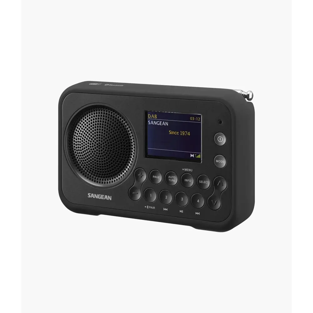 Sangean DPR76 Portable 16.5cm Bluetooth DAB+ Digital Radio Stereo Matt Black