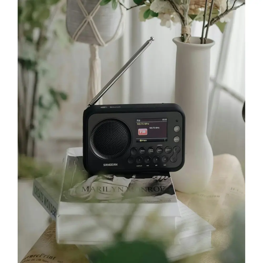 Sangean DPR76 Portable 16.5cm Bluetooth DAB+ Digital Radio Stereo Matt Black