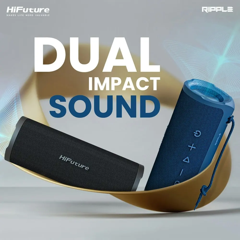 HiFuture Ripple 20W Portable Wireless Bluetooth Music Speaker w/ Strap Black