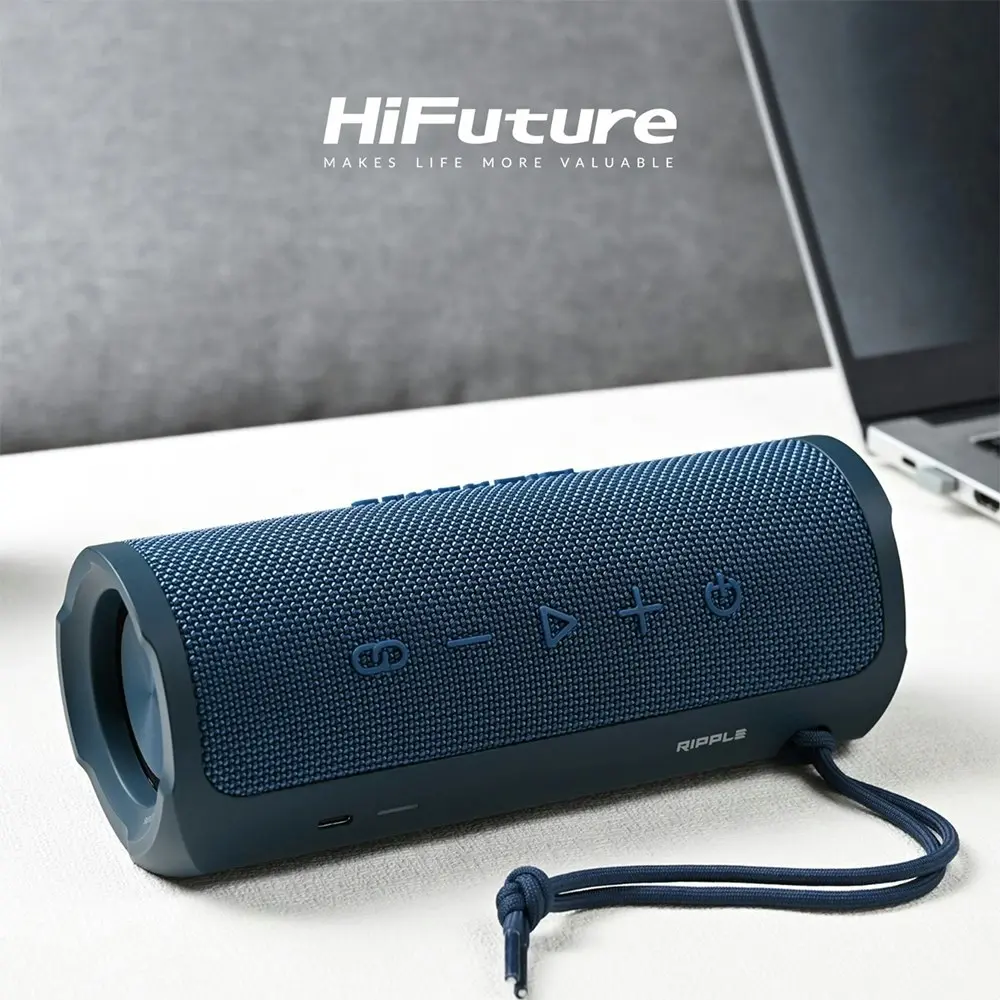 HiFuture Ripple 20W Portable Wireless Bluetooth Music Speaker w/ Strap Blue