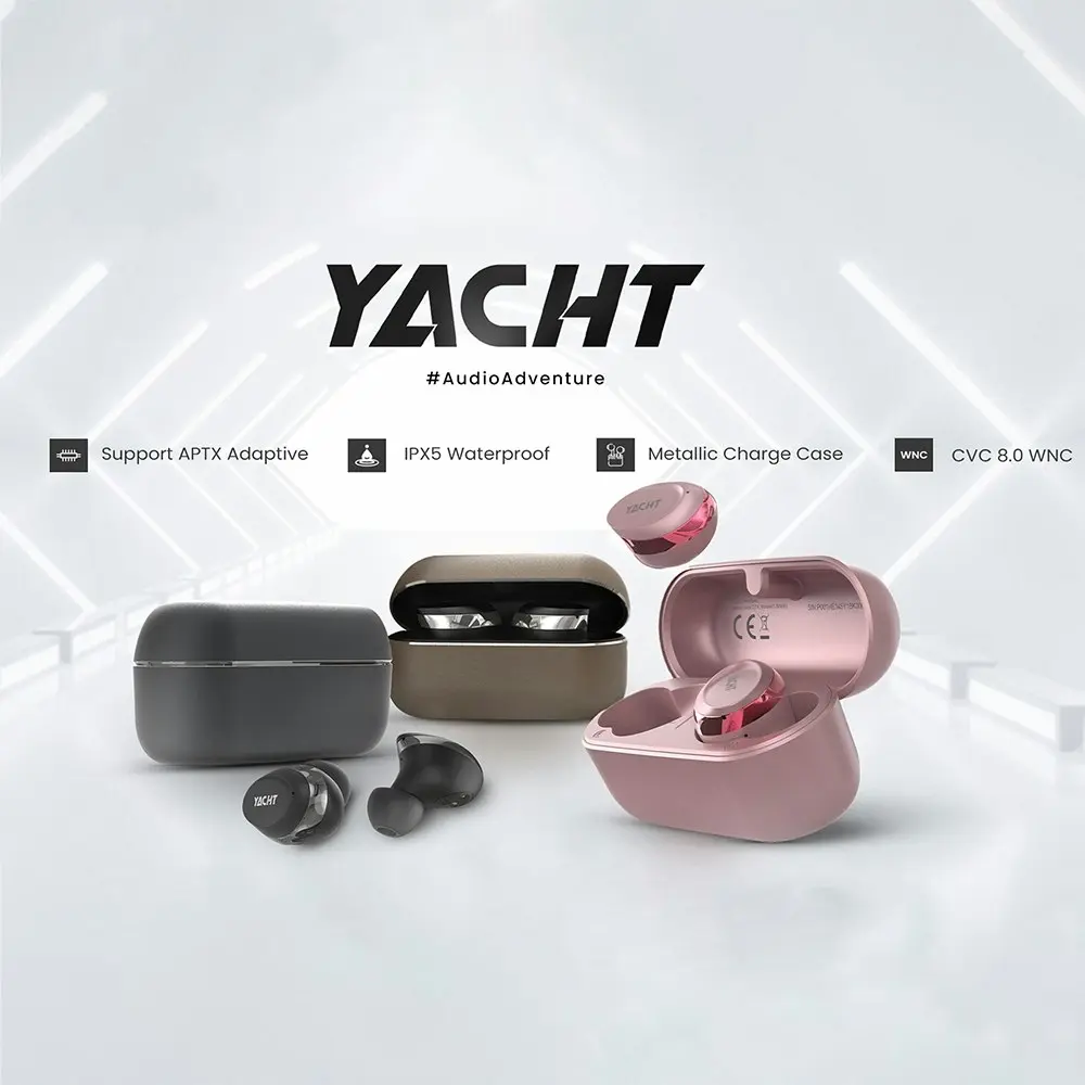 HiFuture Yacht True Wireless Qualcomm Earbuds w/ Noise Cancelling Mic Black