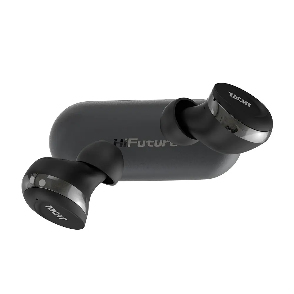 HiFuture Yacht True Wireless Qualcomm Earbuds w/ Noise Cancelling Mic Black