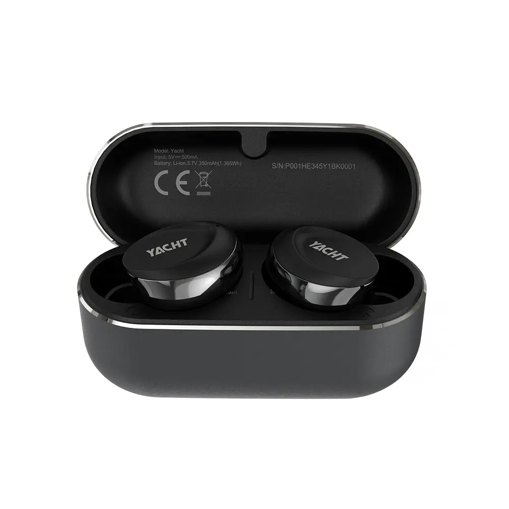 HiFuture Yacht True Wireless Qualcomm Earbuds w/ Noise Cancelling Mic Black