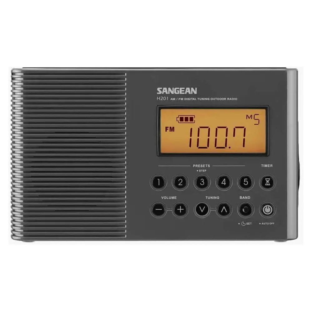 Sangean H2O1 Outdoor 23cm AM/FM Digital Tuning Radio w/ Hand Strap Dark Grey