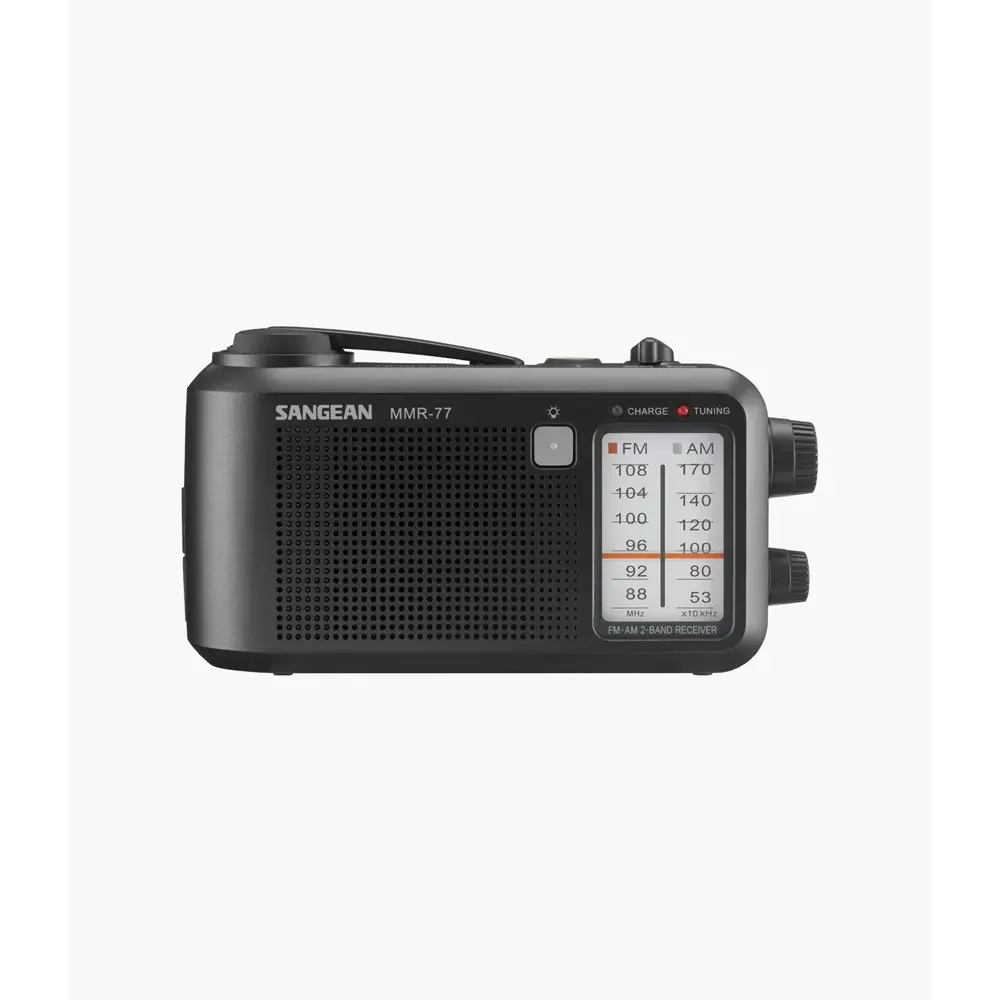 Sangean MMR-77MB AM/FM Multi-Powered Emergency Dynamo Radio Stereo Matte Black