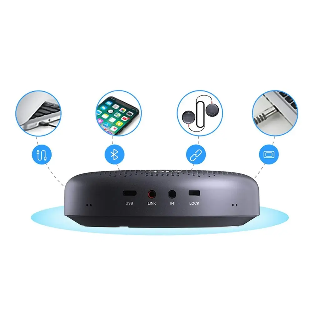 Emeet OfficeCore Luna Plus USB Bluetooth Meeting/Conference Speakerphone Black