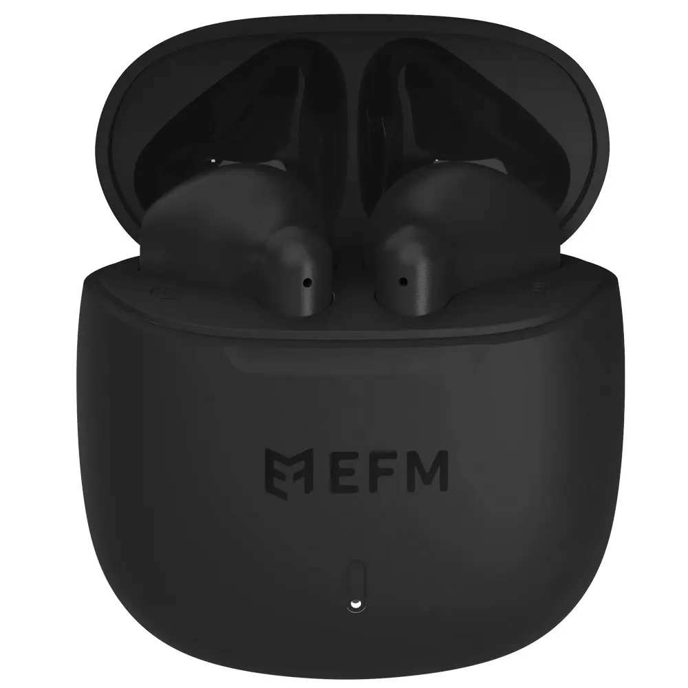 EFM Kansas TWS In-Ear Wireless Earbuds/Earphones w/ Mic & Fast Charge Black