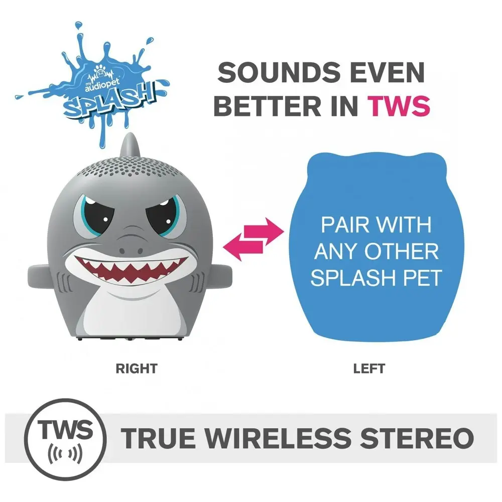 You Monkey My Audio Pet Mini Bluetooth Waterproof Speaker MegaloSong The Shark