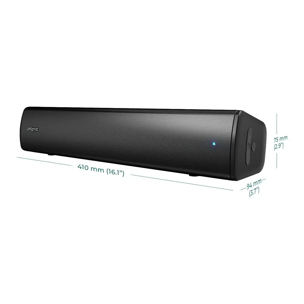 Creative Stage Air V2 41cm Bluetooth/USB/AUX-In Soundbar Home/TV Speaker Black