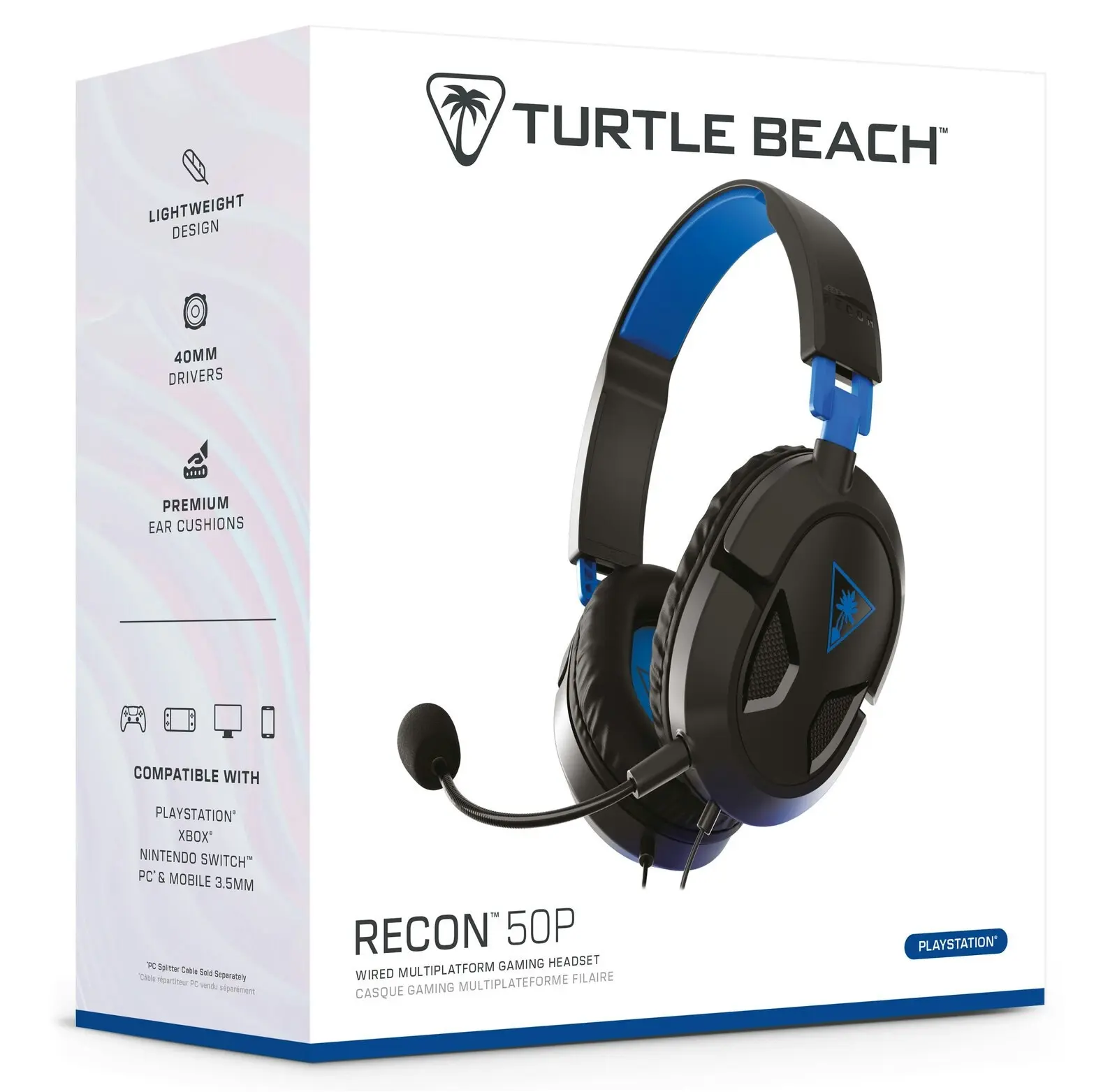 Turtle Beach Ear Force Recon 50P Gaming Headset Playstation Edition 3.5mm Jack