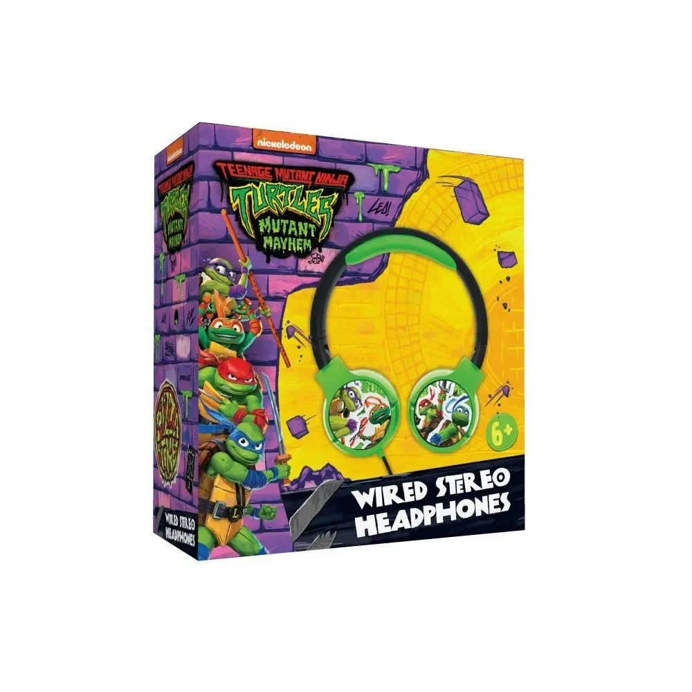 Teenage Mutant Ninja Turtles Wired Kids Foldable Headphones Over-Ear Headset GRN