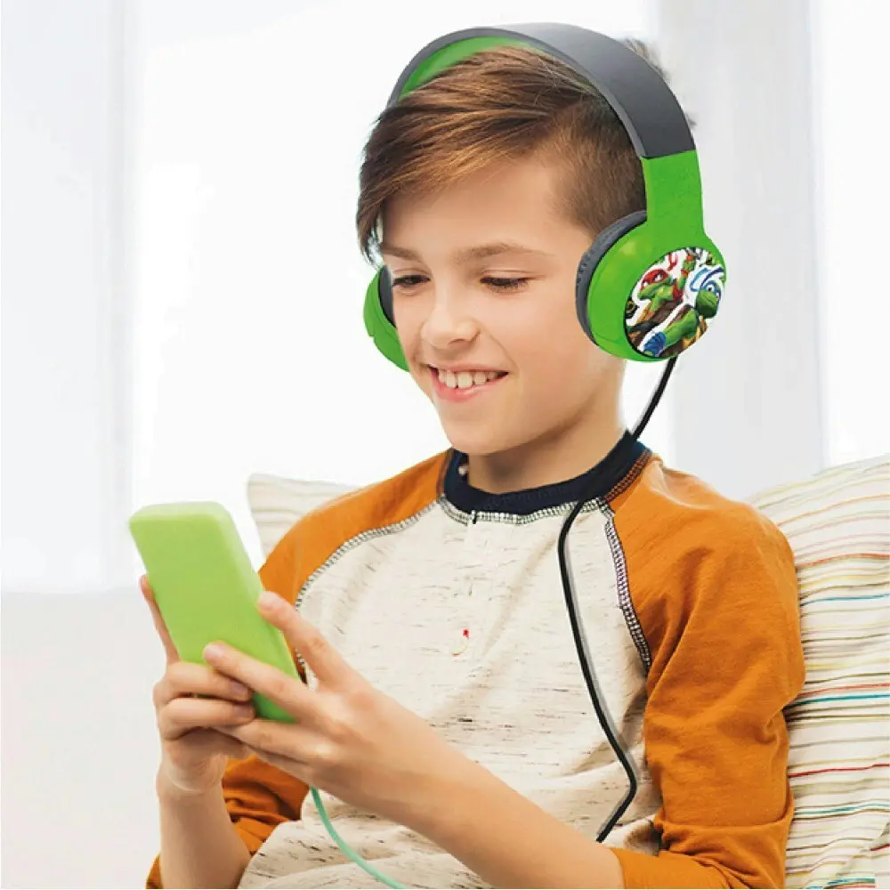 Teenage Mutant Ninja Turtles Wired Kids Foldable Headphones Over-Ear Headset GRN